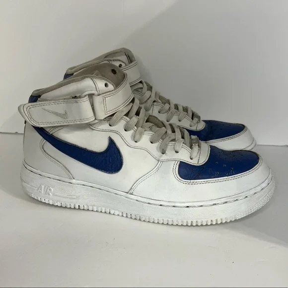 Nike Air Force 1 Mid 315123-125 – White – Blue Lagoon US 10.5 - Picture 2 of 4